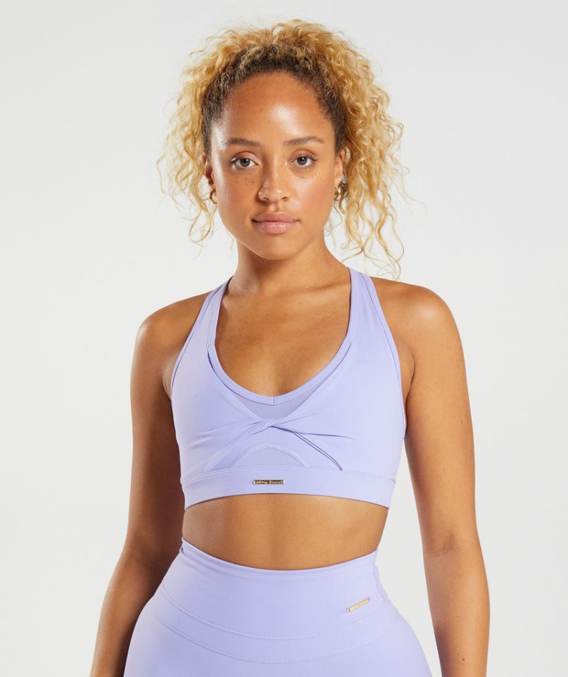 Staniki Sportowe Gymshark Whitney Mesh Damskie Fioletowe | PL 041KGH